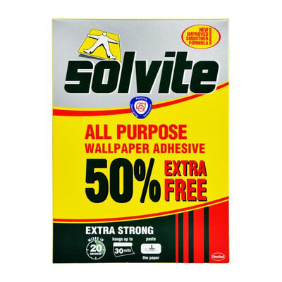 Solvite - Extra Strong All Purpose Wallpaper Adhesive Carton - 20 roll +50%